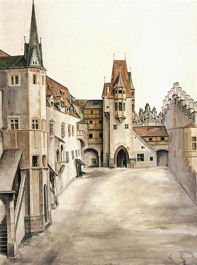 Courtyard of the Former Castle in Innsbruck without Clouds Albrecht Durer